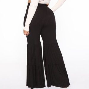 Fashion Nova Curve Flare Pants - Black